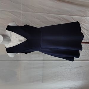 B Famous # USA navy blue V neck dress sleeveless